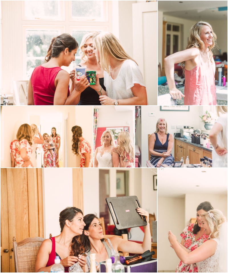 Winchester wedding morning, Airbnb house, bridesmaid moments