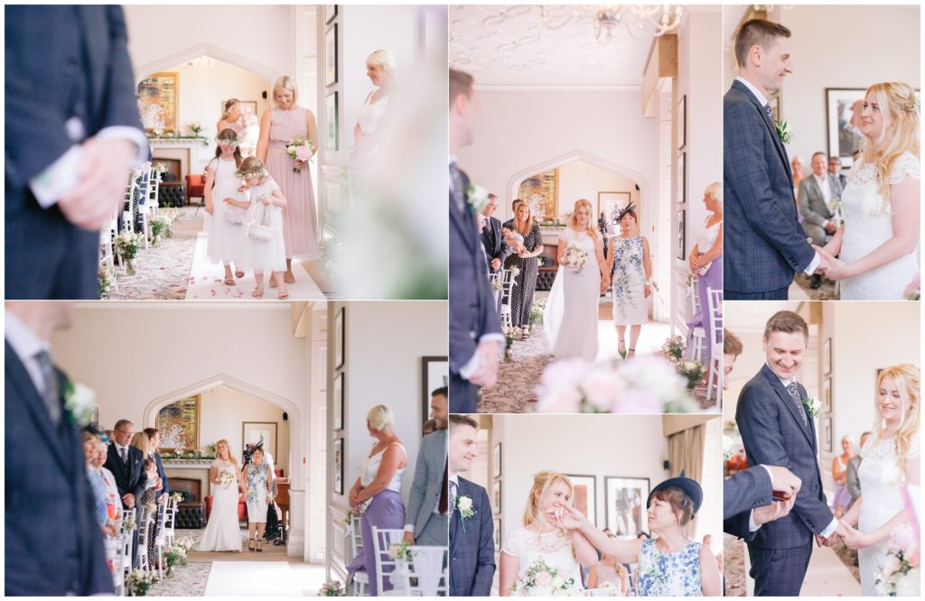 A White & Cream wedding ceremony at Hartfield manor
